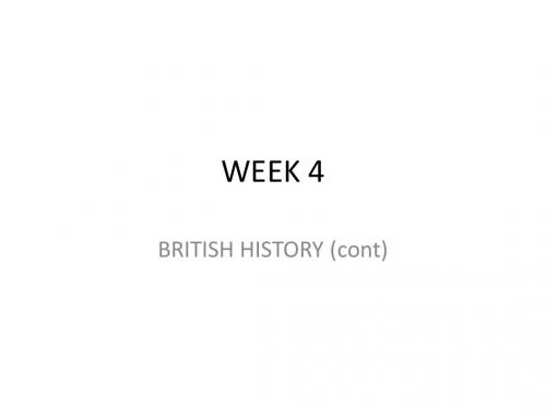 WEEK 4 - British History 英国历史