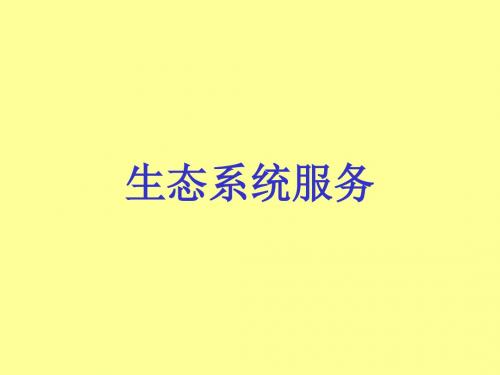 生态系统服务共31页文档