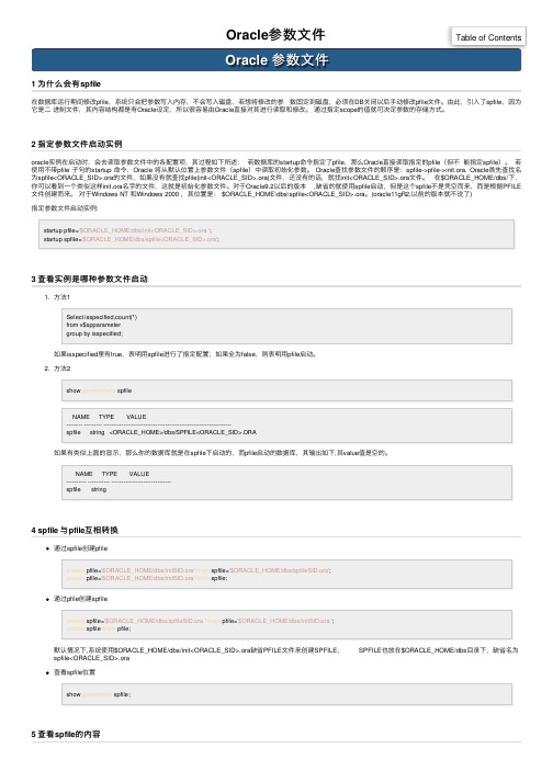 Oracle参数文件