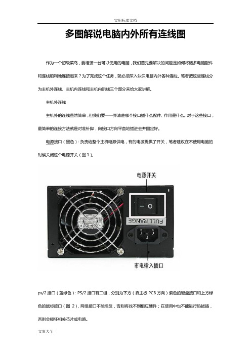 多现用图解说电脑机箱内部所有线路连线方法