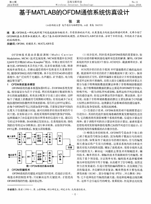 基于MATLAB的OFDM通信系统仿真设计