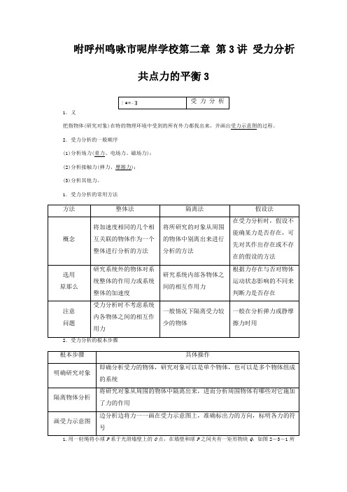 高三物理一轮复习 第二章 第3讲 受力分析 共点力的平衡3