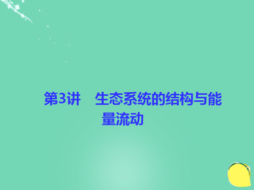 2017高考生物一轮复习 第9单元 生态系统与环境保护 第3讲 生态系统的结构与能量流动课件