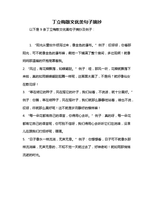 丁立梅散文优美句子摘抄