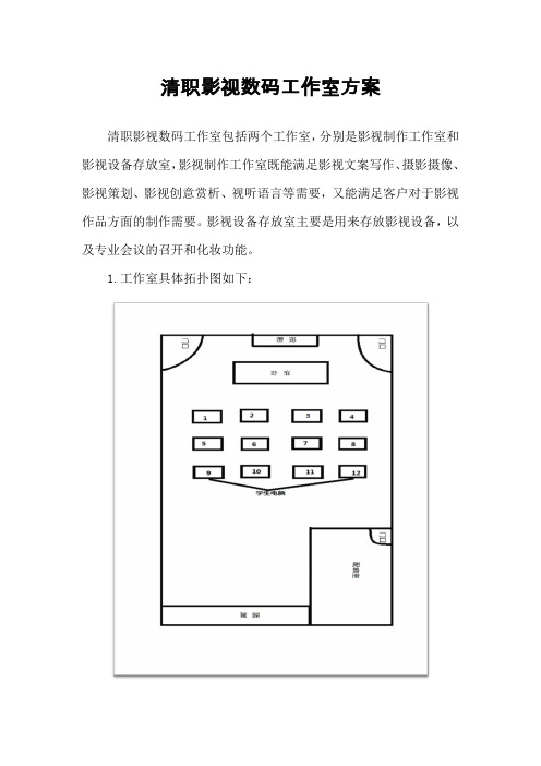 清职影视数码工作室方案