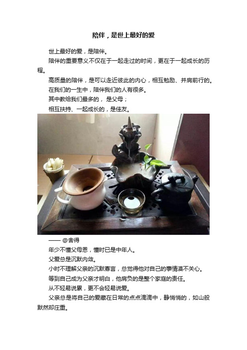 陪伴，是世上最好的爱