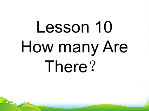 新冀教版六年级英语上册《Lesson 10 How Many Are There》课件