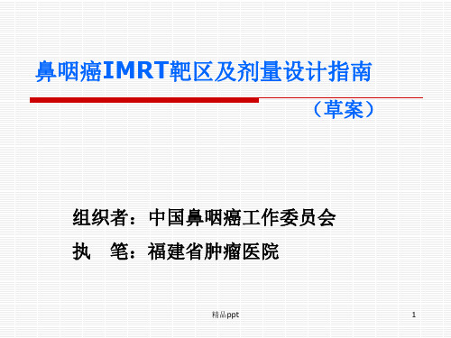 鼻咽癌IMRT靶区及剂量设计指南ppt课件