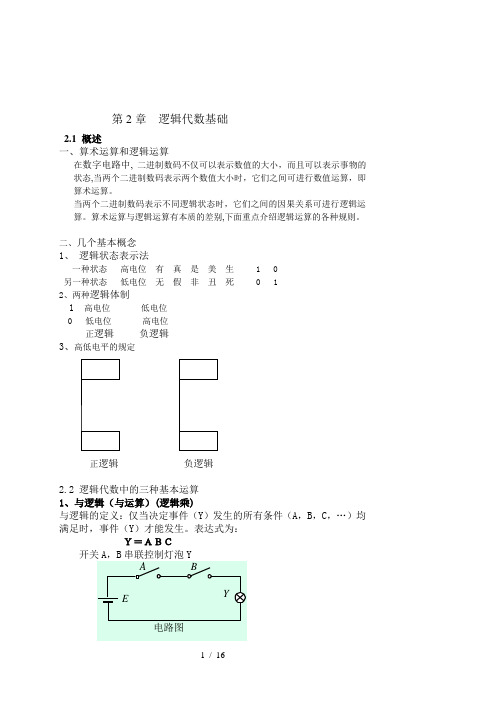 逻辑代数入门基础