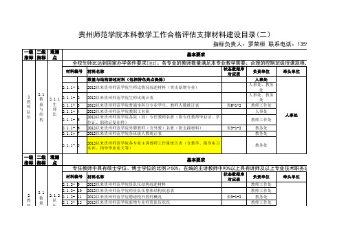 本科教学合格评估总指标(七个一级指标39个观测点)