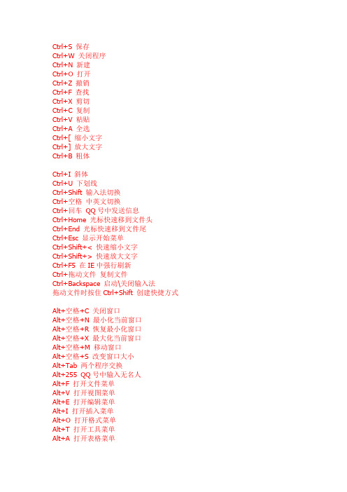 word,excel,powerpoint,wps等所有快捷键