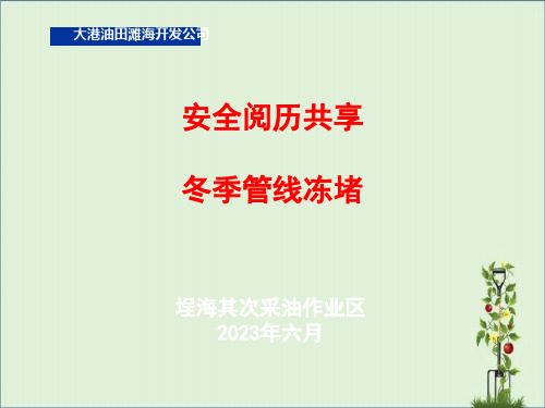 20141028冬季管线冻堵安全经验分享解析