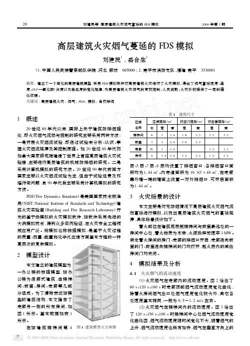 高层建筑火灾烟气蔓延的FDS模拟