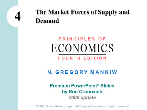 4  The market force of supply and demand