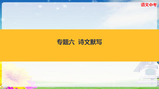 中考语文复习资料--《诗文默写》课件(21张幻灯片)