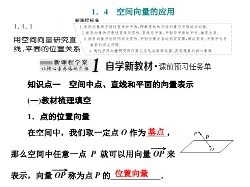 1.4 1.4.1 用空间向量研究直线、平面的位置关系