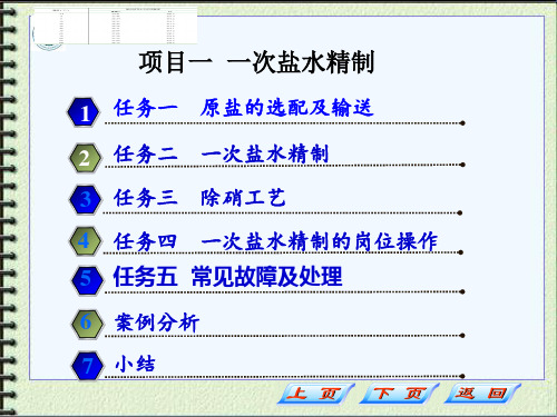 一次盐水精制