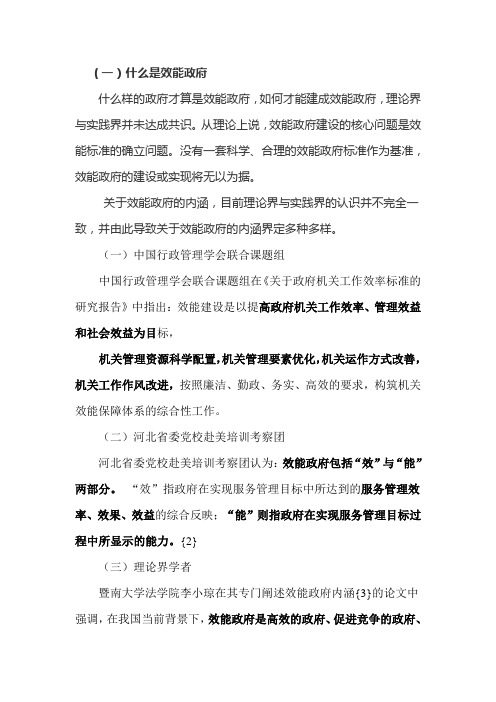 什么是效能政府