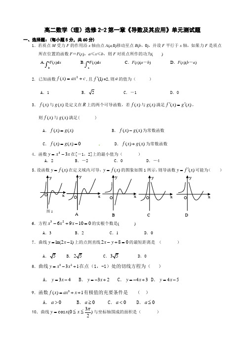 (理)选修2-2第一章《导数及其应用》单元测试题