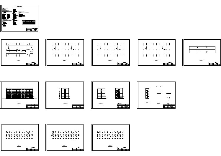 某学生公寓建筑施工设计图（平面图、立面图、剖面图）