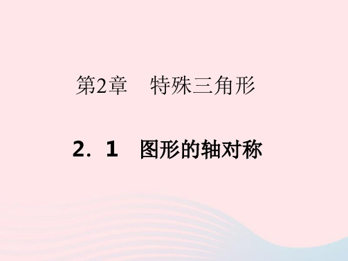 八年级数学上册第2章特殊三角形2-1图形的轴对称作业浙教版