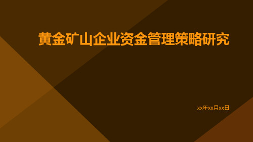 黄金矿山企业资金管理策略研究