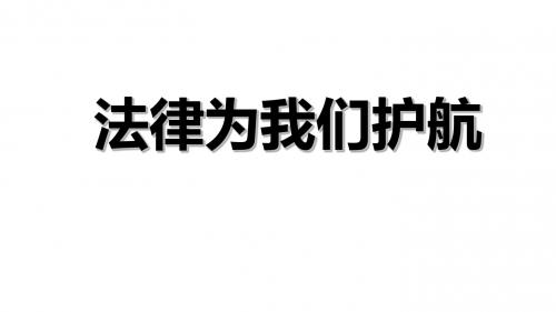 人教版《道德与法治》七年级下册10.1《法律为我们护航》课件(共24张PPT)