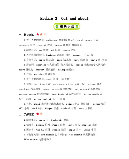 沪教牛津版六年级英语上册Module 3 Out and about 知识点清单
