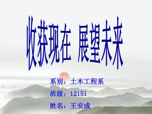 大学生职业生涯规划比赛作品ppt  2