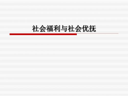 社会福利与社会优抚-PPT课件