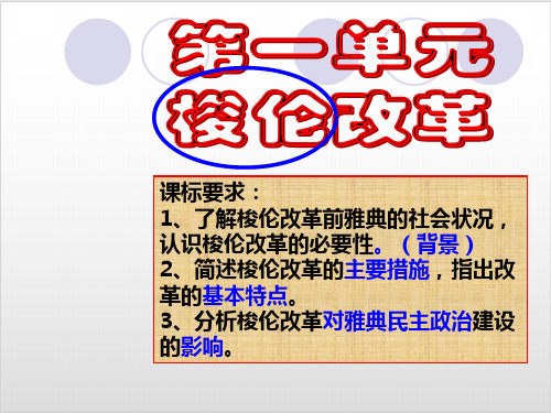 人教版高中历史选修一 梭伦改革 PPT优质课件 (17张)ppt