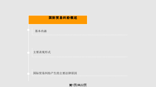 国际贸易纠纷及典型案例解析定稿