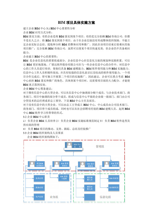 BIM具体实施方案详解