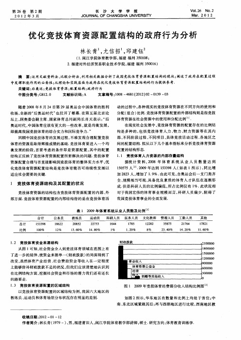 优化竞技体育资源配置结构的政府行为分析