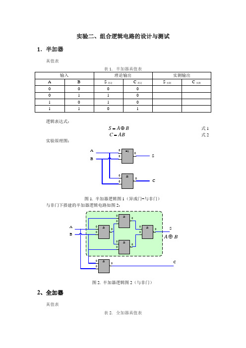 半加器实验