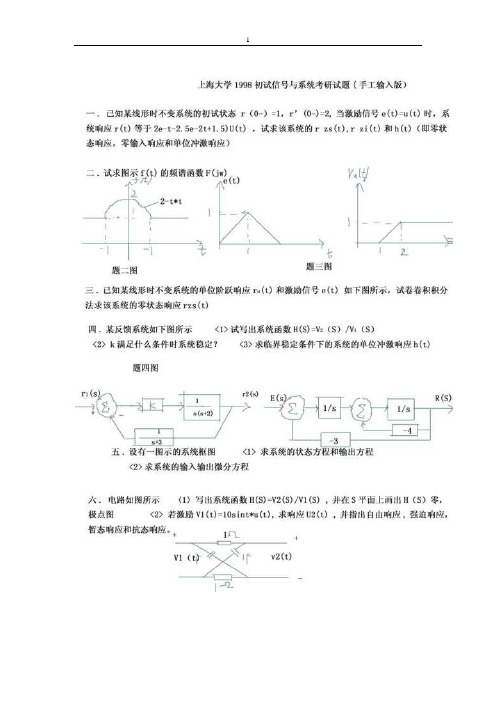 上海大学通信专业课试卷