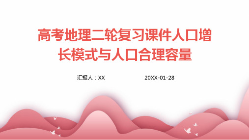 高考地理二轮复习课件人口增长模式与人口合理容量