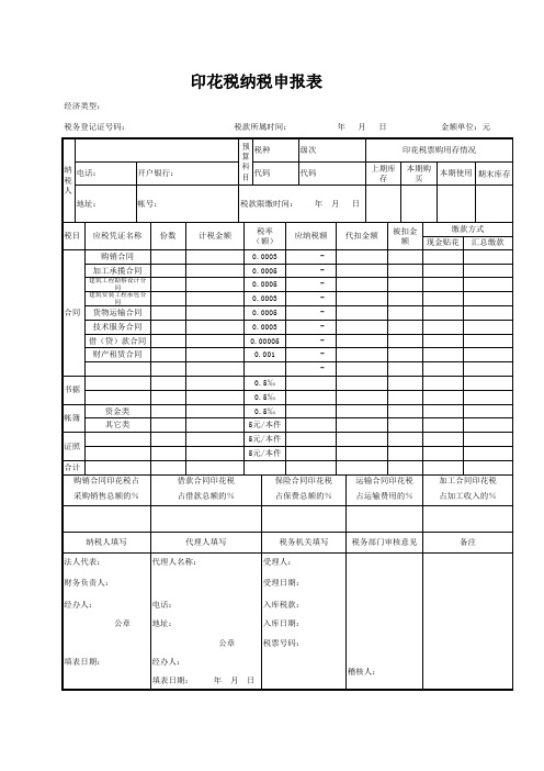 印花税纳税申报