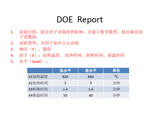 全因子DOE试验-Minitab软件Report