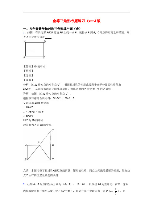 全等三角形专题练习(word版