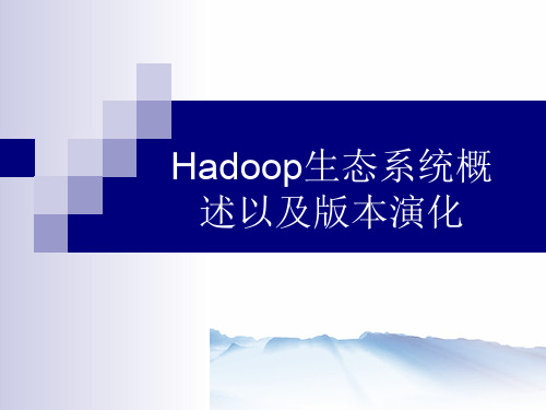 Hadoop生态系统概述以及版本演化