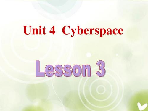 北京市房山区周口店中学高中英语《Unit 4 Cyberspace-Lesson 3》课件 北师大版必修1