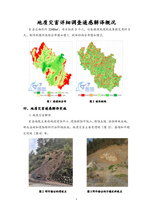 地质灾害详细调查遥感解译概况