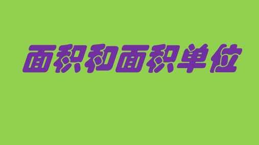 《面积和面积单位》课件PPT—人教版小学数学面积和面积单位精品课件13