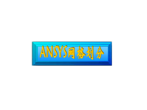 ANSYS网格划分实例