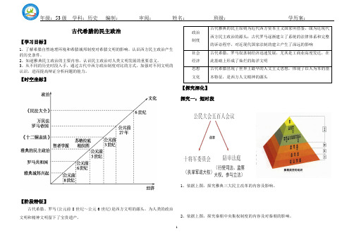 古代希腊的民主政治导学案
