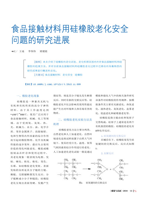 食品接触材料用硅橡胶老化安全问题的研究进展