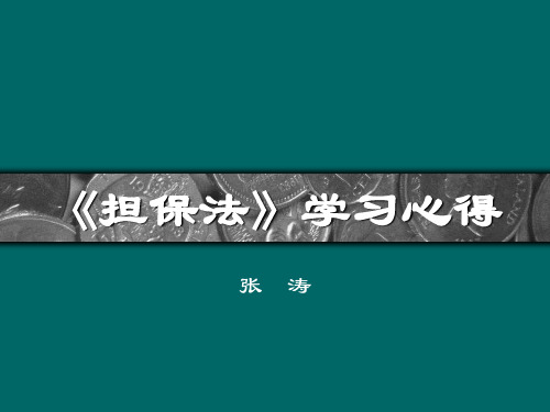 担保法学习心得分享