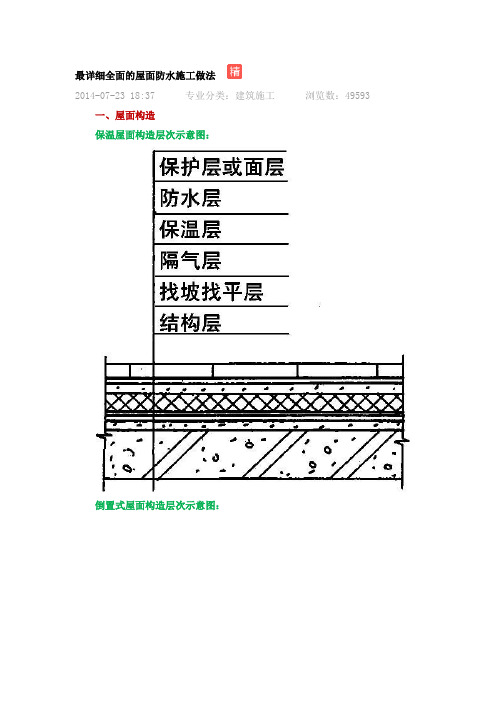 屋面防水施工(带图)