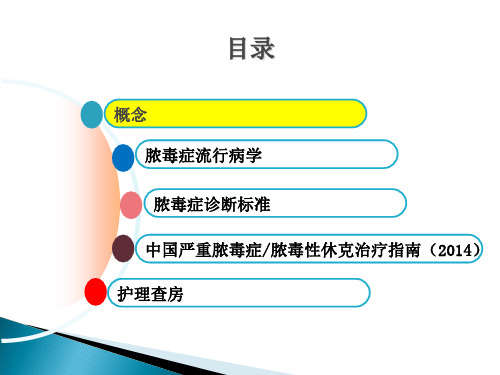 PPT医学课件脓毒血症护理查房报告讲义